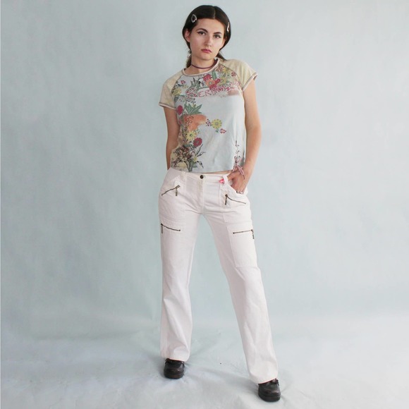 Vintage Y2k Cargo Flare pants by Surplus5 - Picture 1 of 8